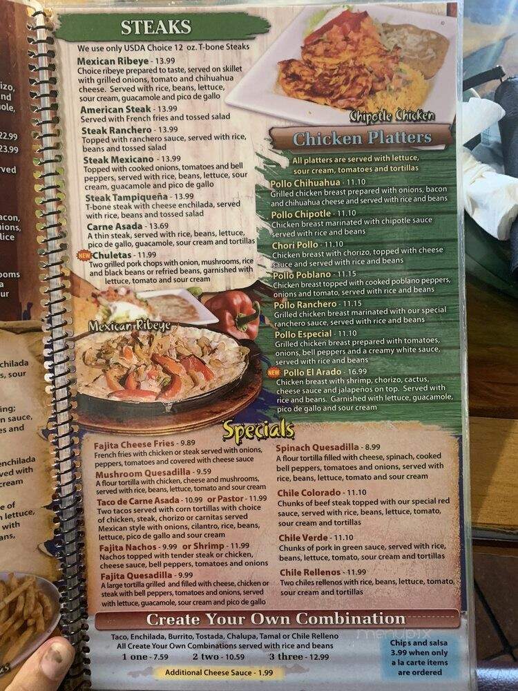 El Arado Mexican Grill # 2 - Indianapolis, IN menu_pic
