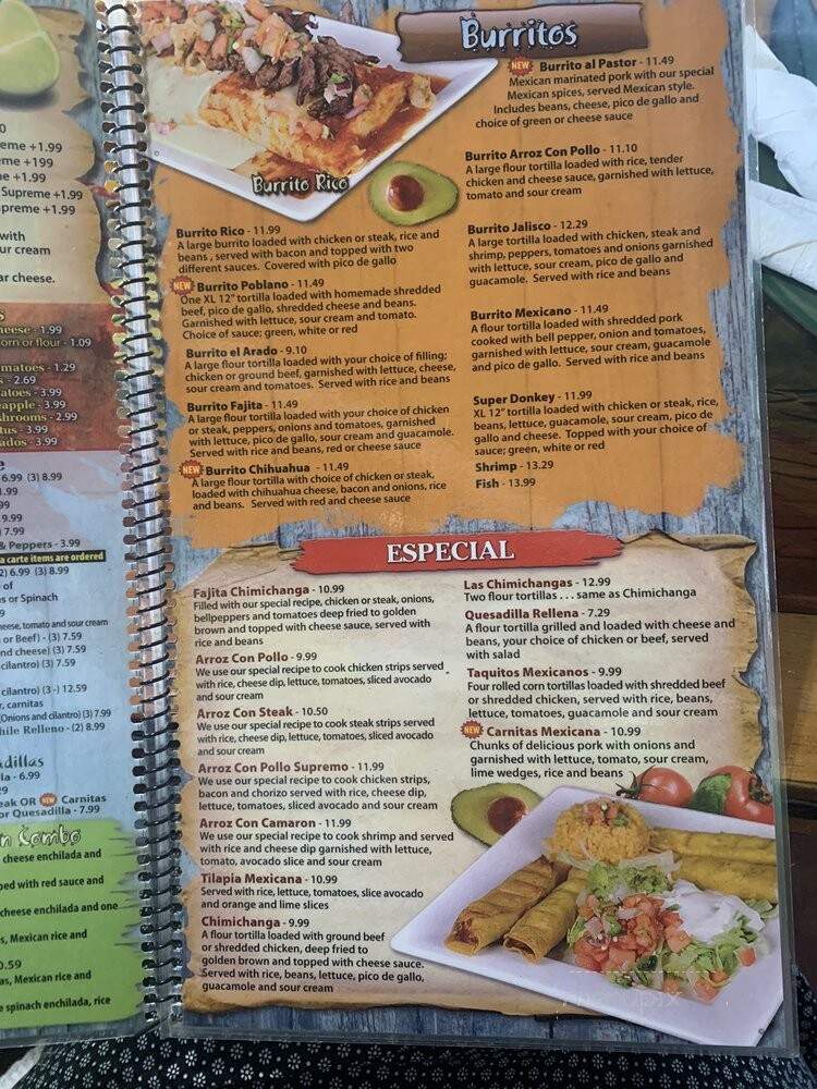 El Arado Mexican Grill # 2 - Indianapolis, IN menu_pic