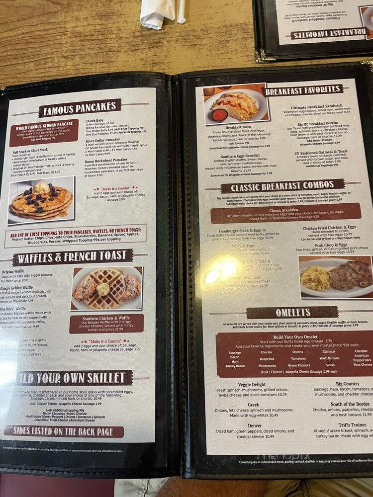 Ol' South Pancake House - Fort Worth, TX menu_pic