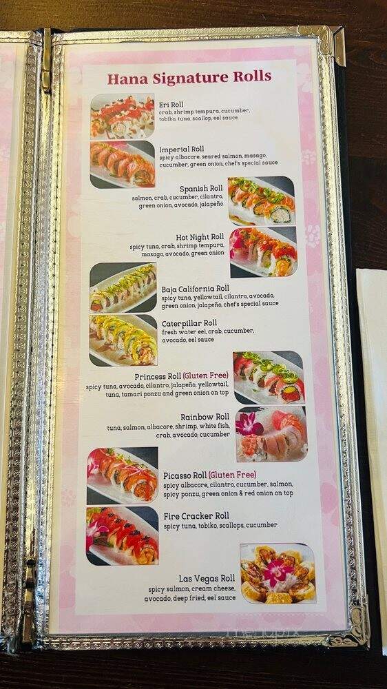 Hana Sushi - Menifee, CA menu_pic