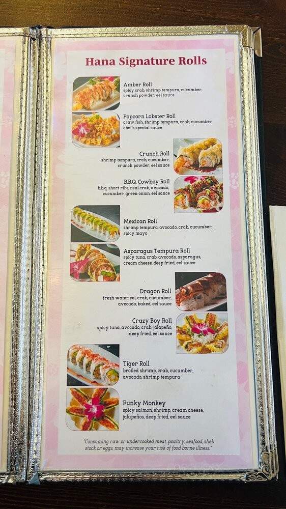 Hana Sushi - Menifee, CA menu_pic