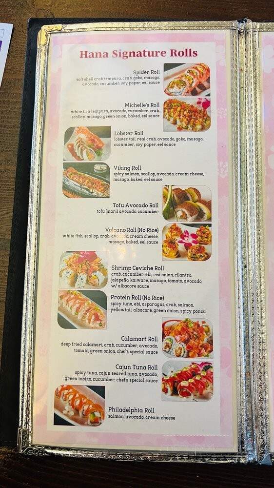 Hana Sushi - Menifee, CA menu_pic