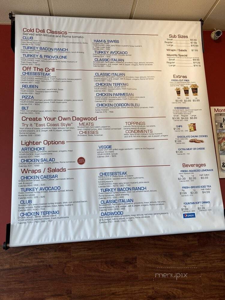 Penn Station East Coast Subs - Kalamazoo, MI menu_pic