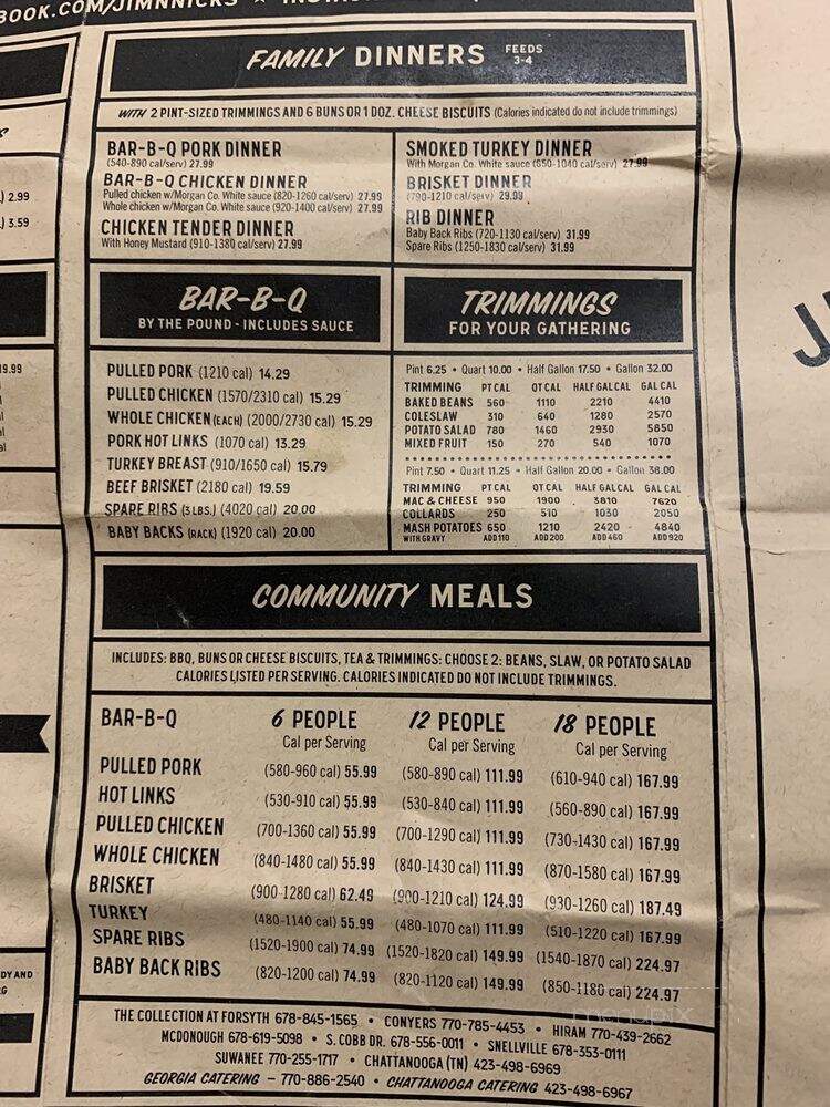 Jim 'n Nick's Bar-B-Q - Suwanee, GA menu_pic