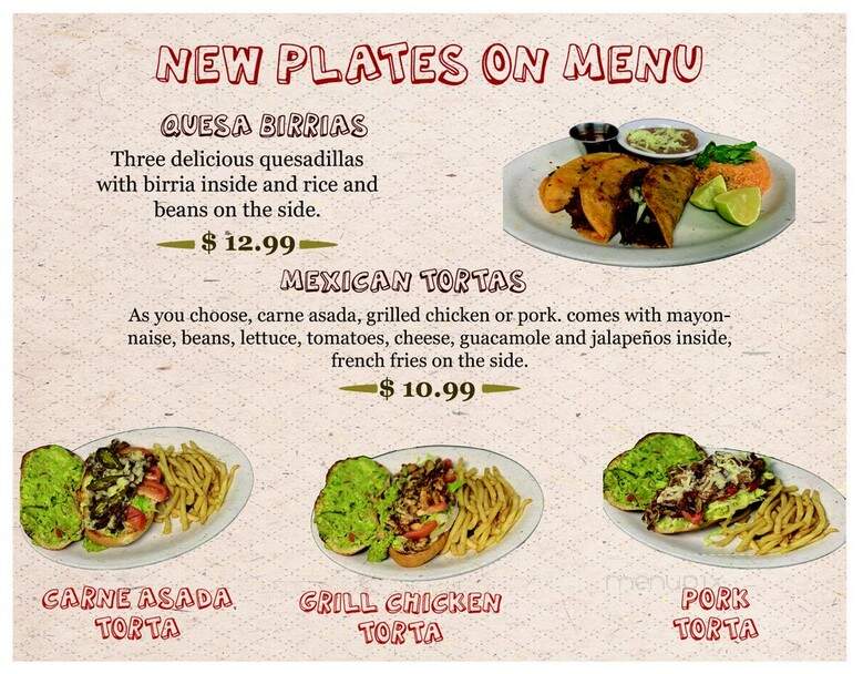 El Viejo's Mexican Grill - Broken Arrow, OK menu_pic