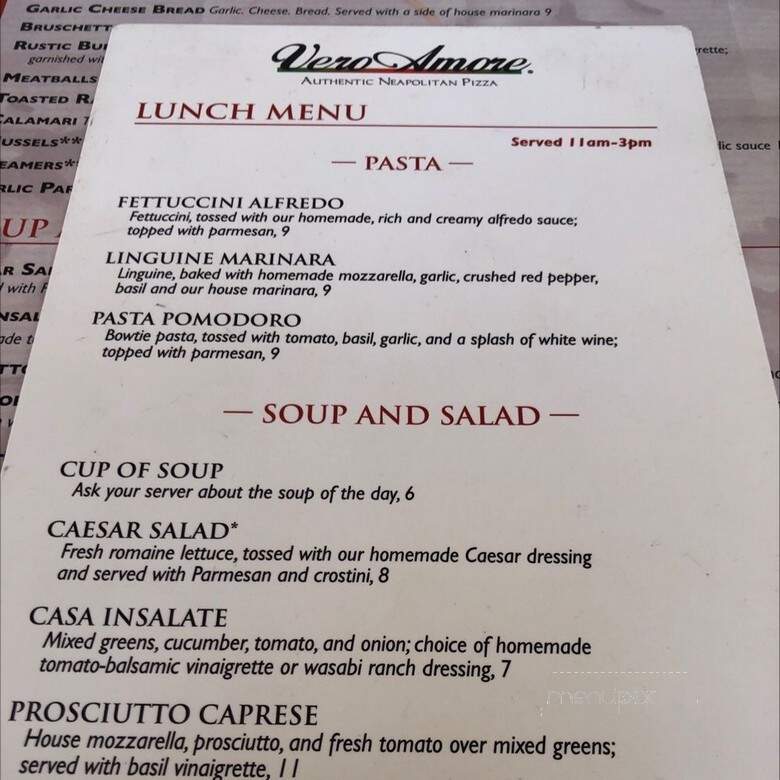 Vero Amore - Marana, AZ menu_pic