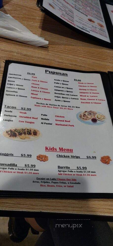 El Pulgarcito - Merriam, KS menu_pic