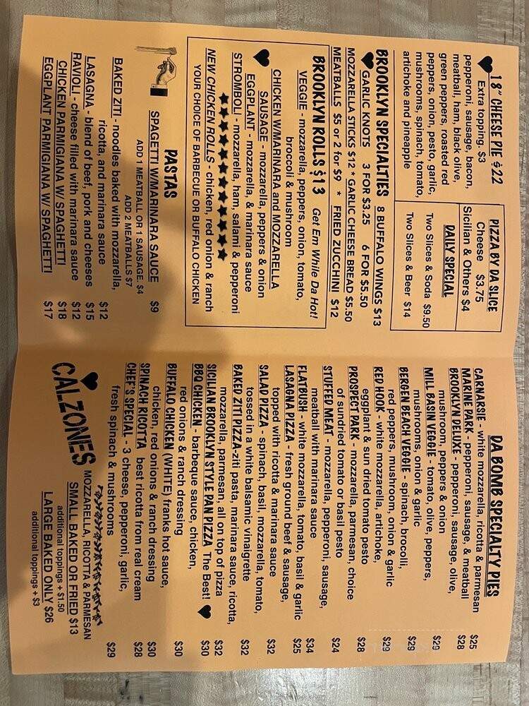 Brooklyn Boyz Pizza - Carlsbad, CA menu_pic