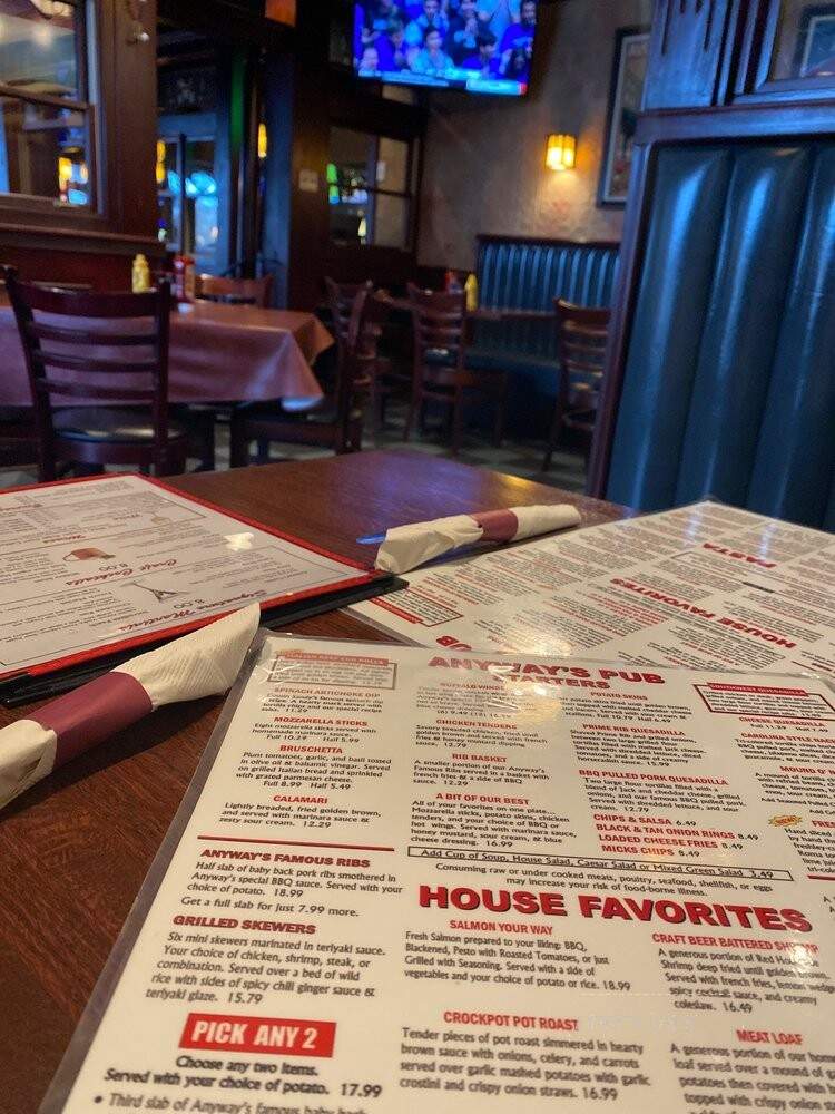 Anyway's Chicago Restaurant Pub - Oakbrook Terrace, IL menu_pic