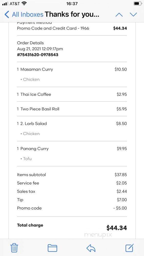 Flavors of Thai Cuisine - Stockbridge, GA menu_pic