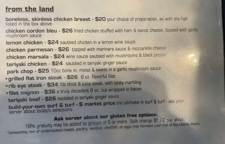 Lobster Trap - Avalon, CA menu_pic
