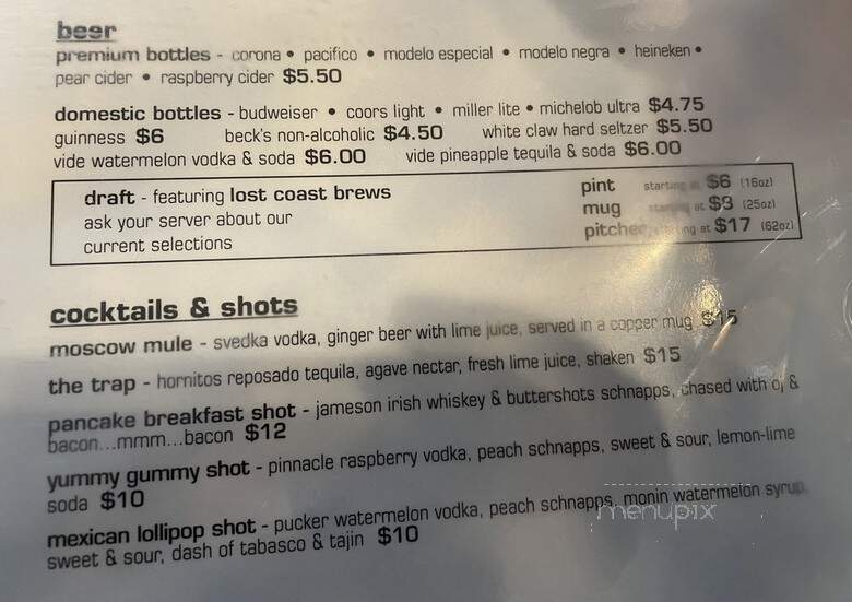 Lobster Trap - Avalon, CA menu_pic
