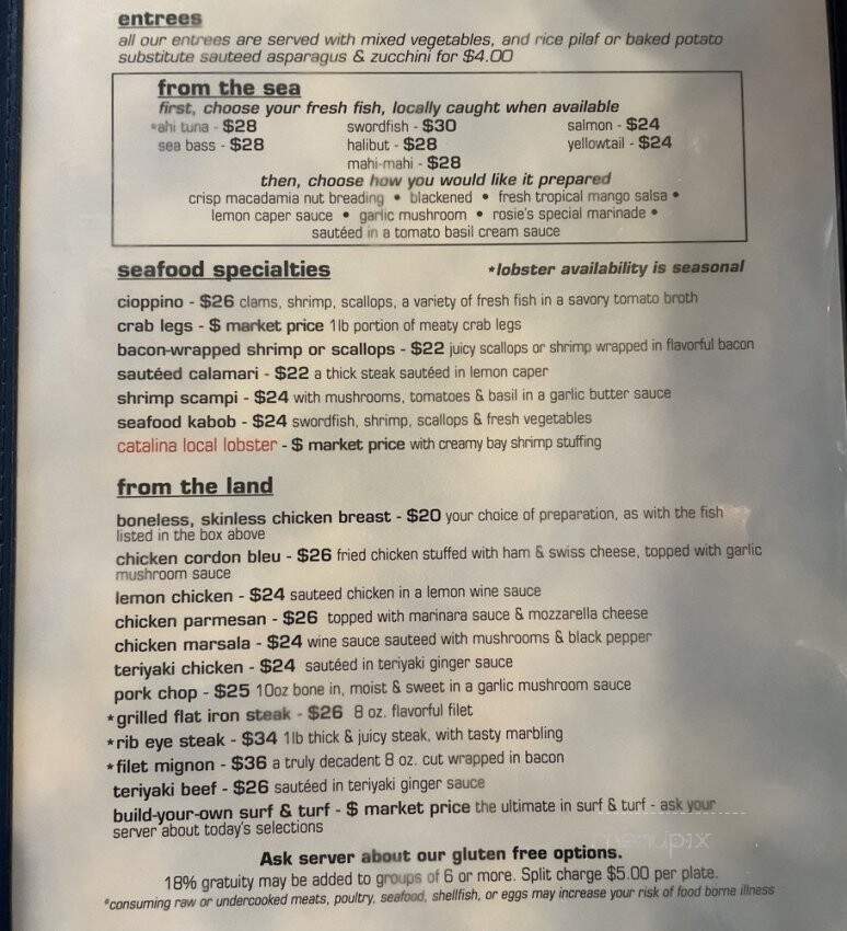 Lobster Trap - Avalon, CA menu_pic