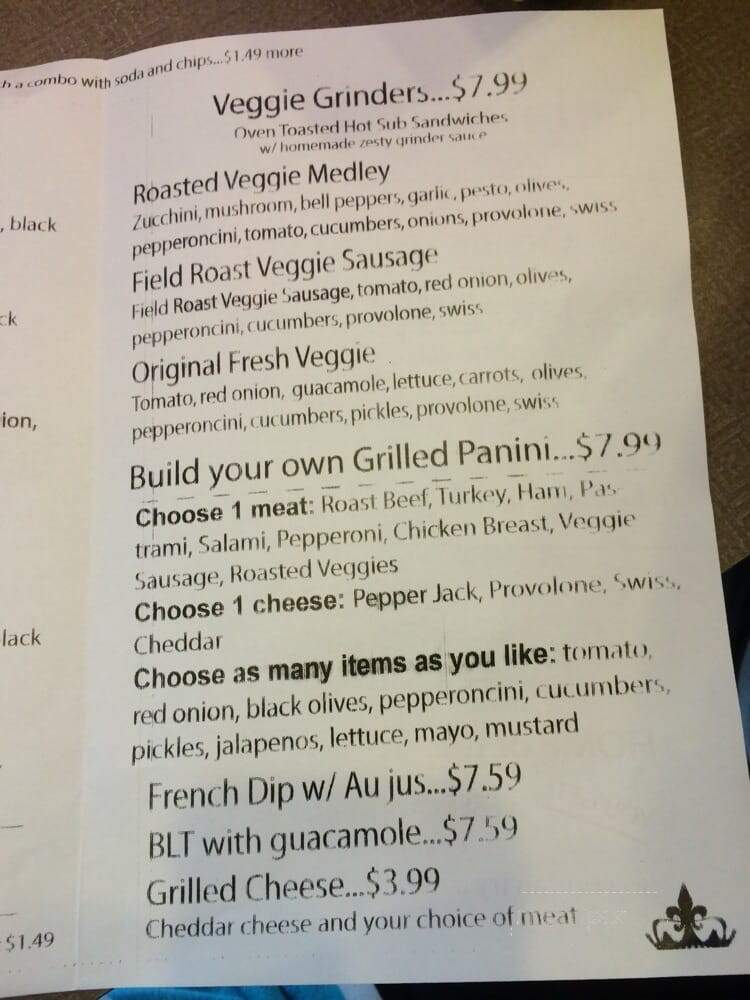 Royal Grinders - Seattle, WA menu_pic