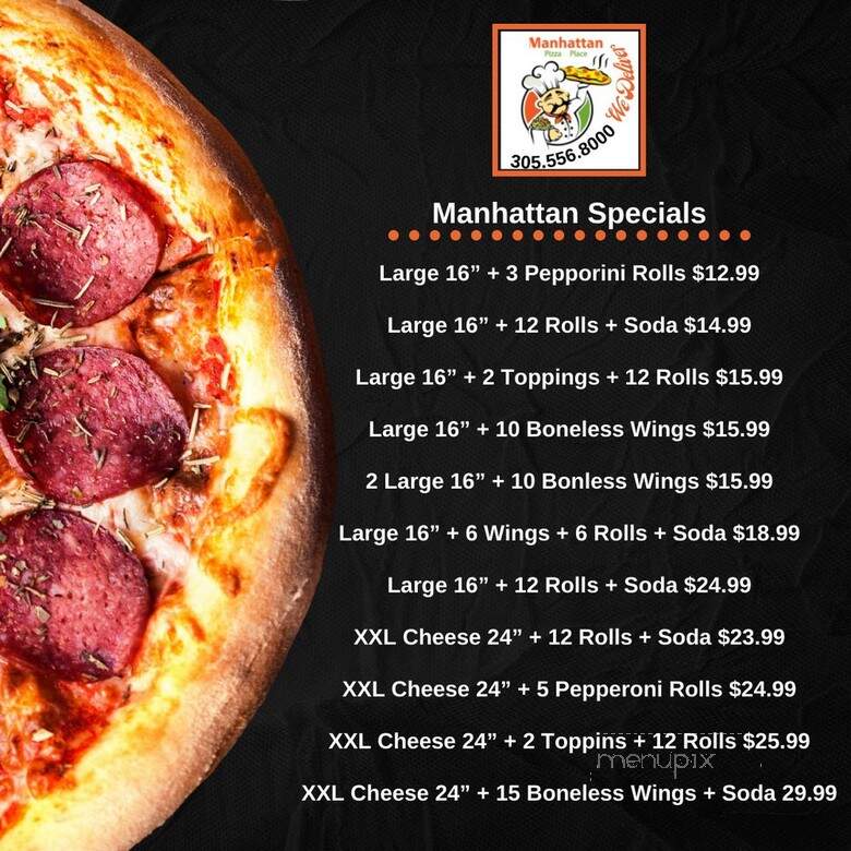 Manhattan Pizza Place - Hialeah, FL menu_pic