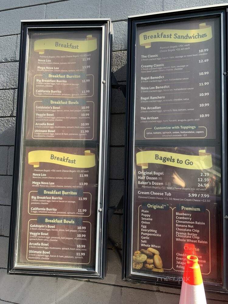 Goldstein's Bagel Bakery - Arcadia, CA menu_pic