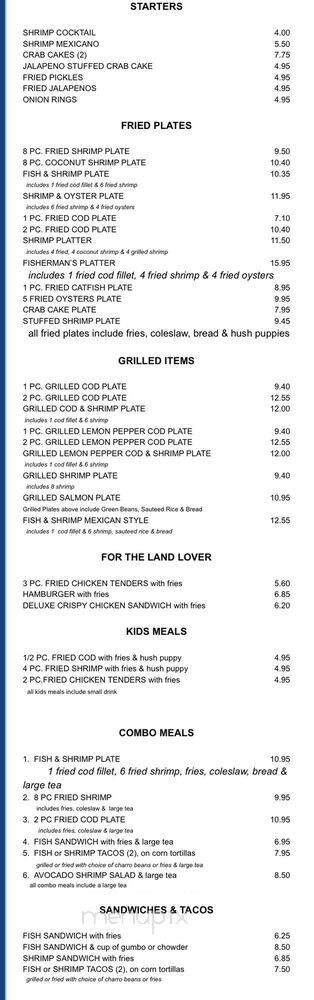 Laguna Madre Seafood Co - San Antonio, TX menu_pic
