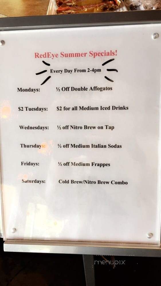 Redeye Coffee - Tallahassee, FL menu_pic