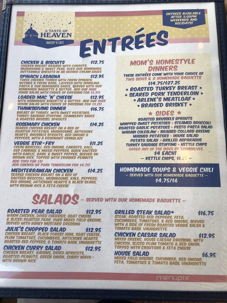 A Taste of Heaven - Chicago, IL menu_pic
