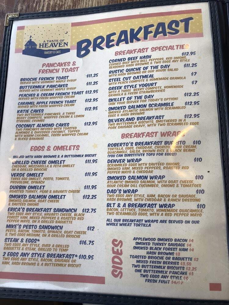 A Taste of Heaven - Chicago, IL menu_pic