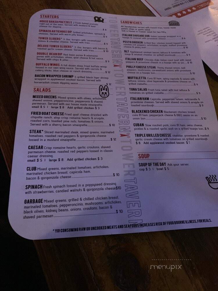 Tower Tavern - Kansas City, MO menu_pic