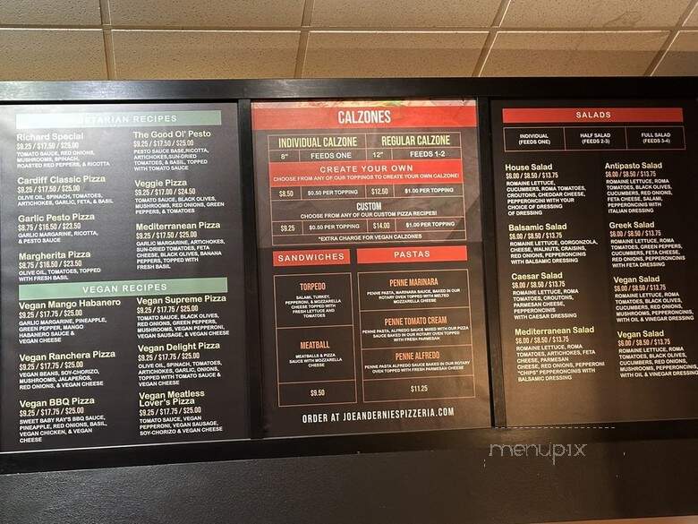 Joe and Ernie's Pizzeria - Chula Vista, CA menu_pic