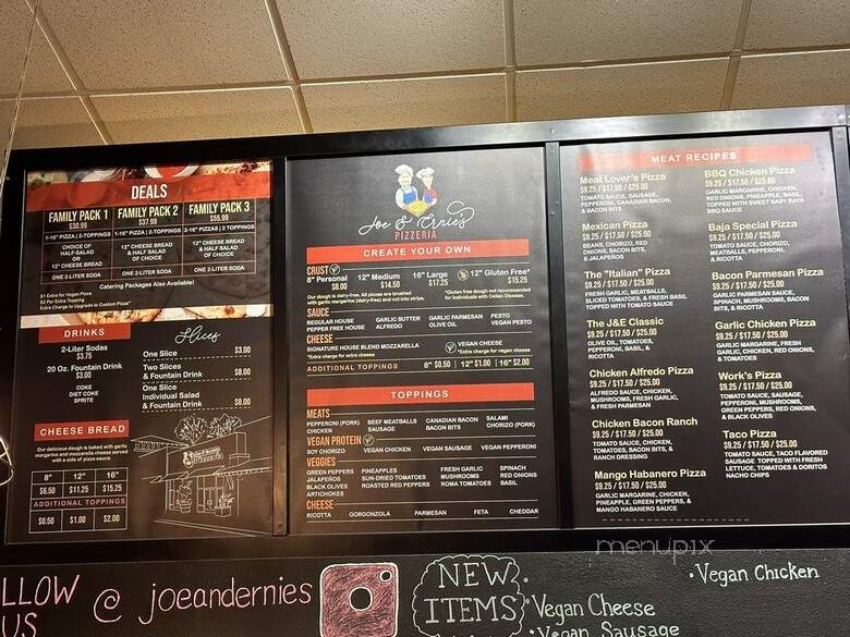 Joe and Ernie's Pizzeria - Chula Vista, CA menu_pic