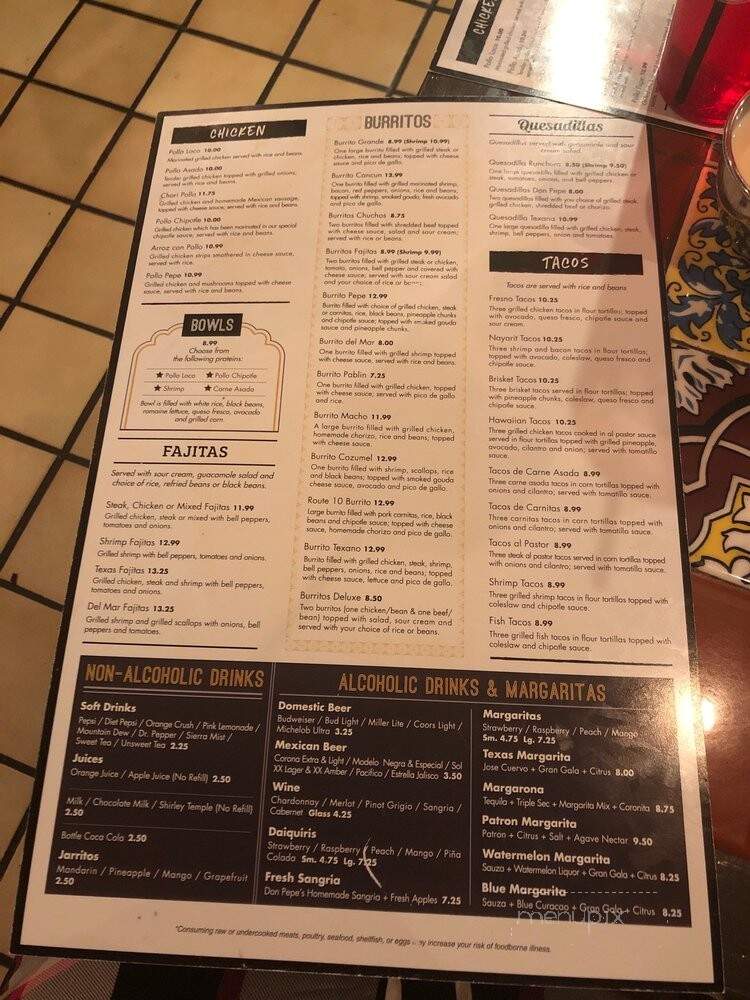 Don Jose - Chester, VA menu_pic