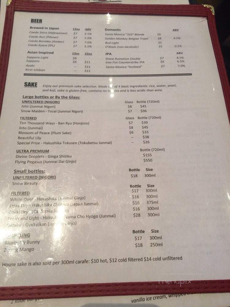 Rok Sushi Kitchen - Hermosa Beach, CA menu_pic