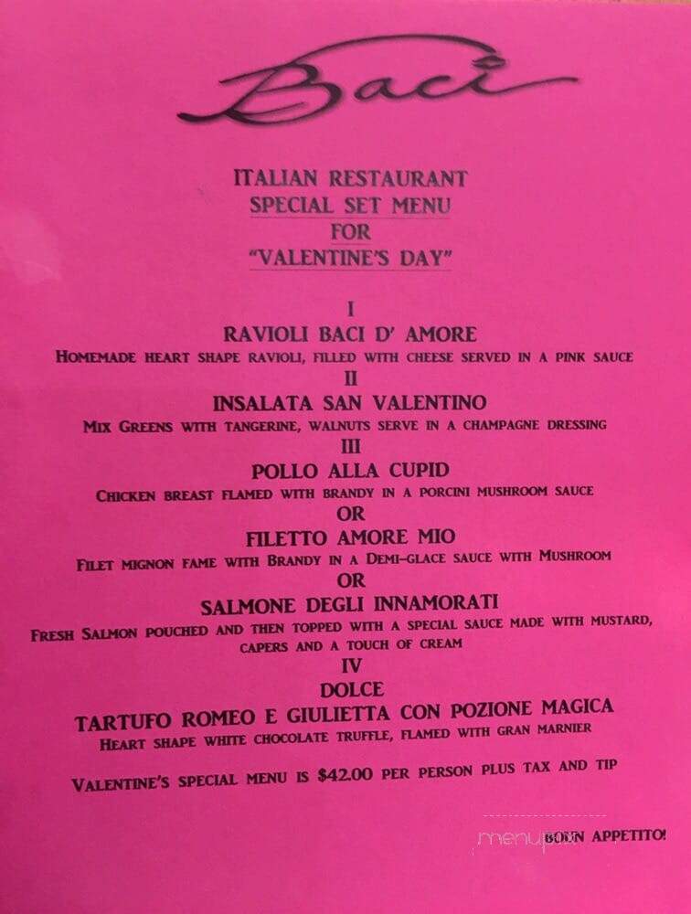 Baci - Huntington Beach, CA menu_pic