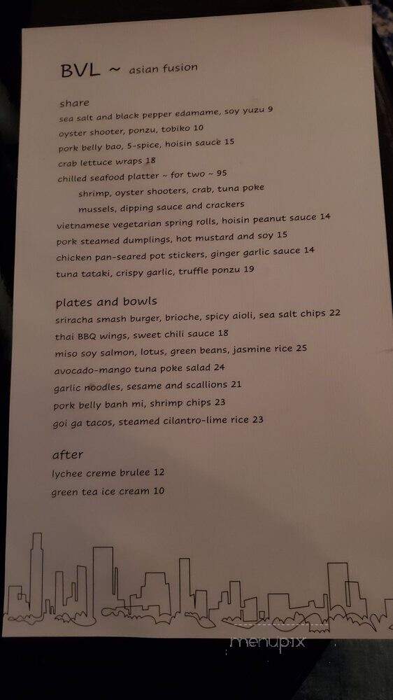 Bona Vista Lounge - Los Angeles, CA menu_pic