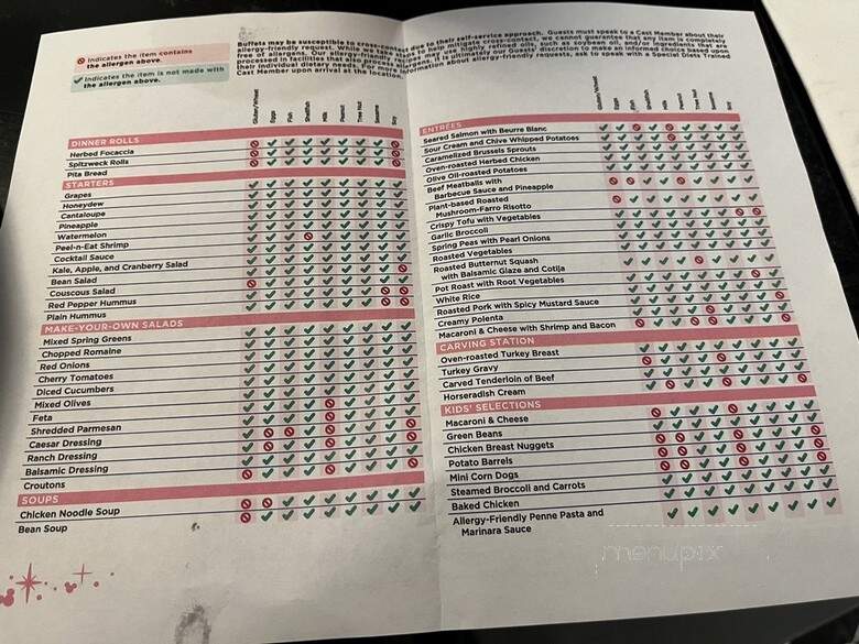 Hollywood & Vine - Lake Buena Vista, FL menu_pic
