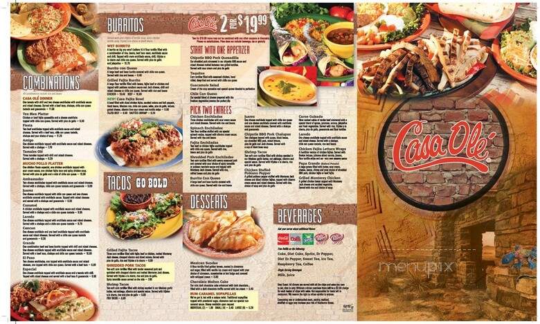 Casa Ole' - Pasadena, TX menu_pic