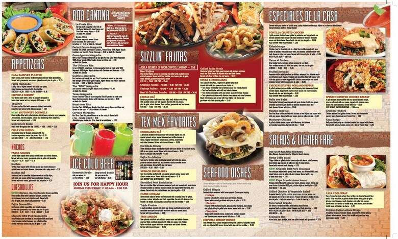 Casa Ole' - Pasadena, TX menu_pic