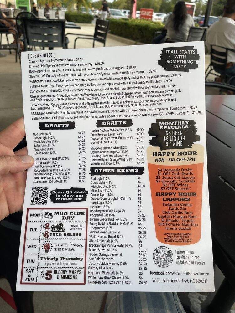 House of Brews - Lutz, FL menu_pic