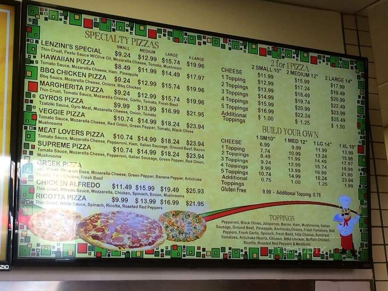 Lenzini's Pizza - Los Angeles, CA menu_pic