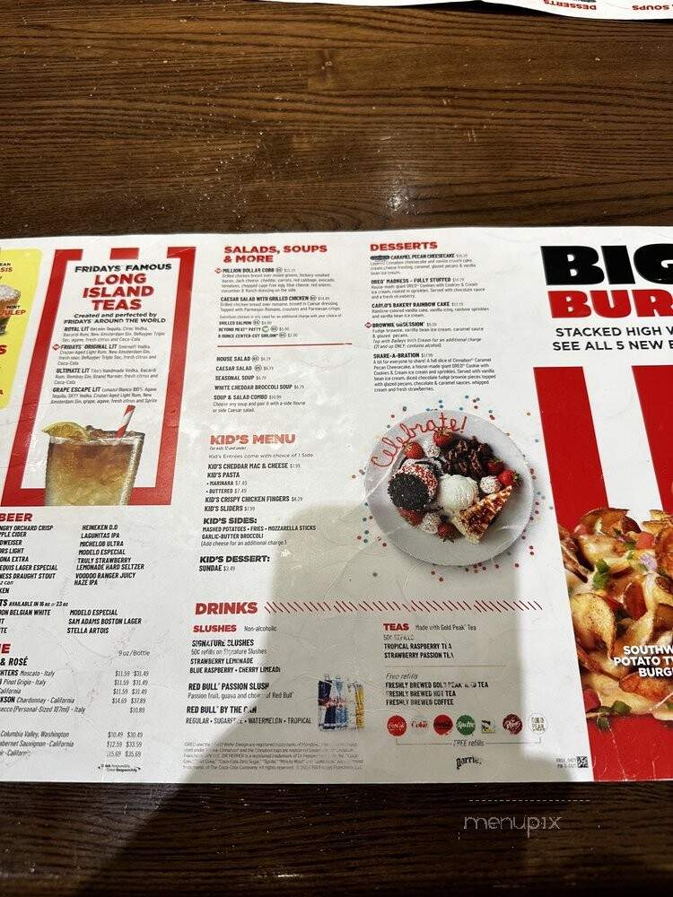 Friday's - Southfield, MI menu_pic