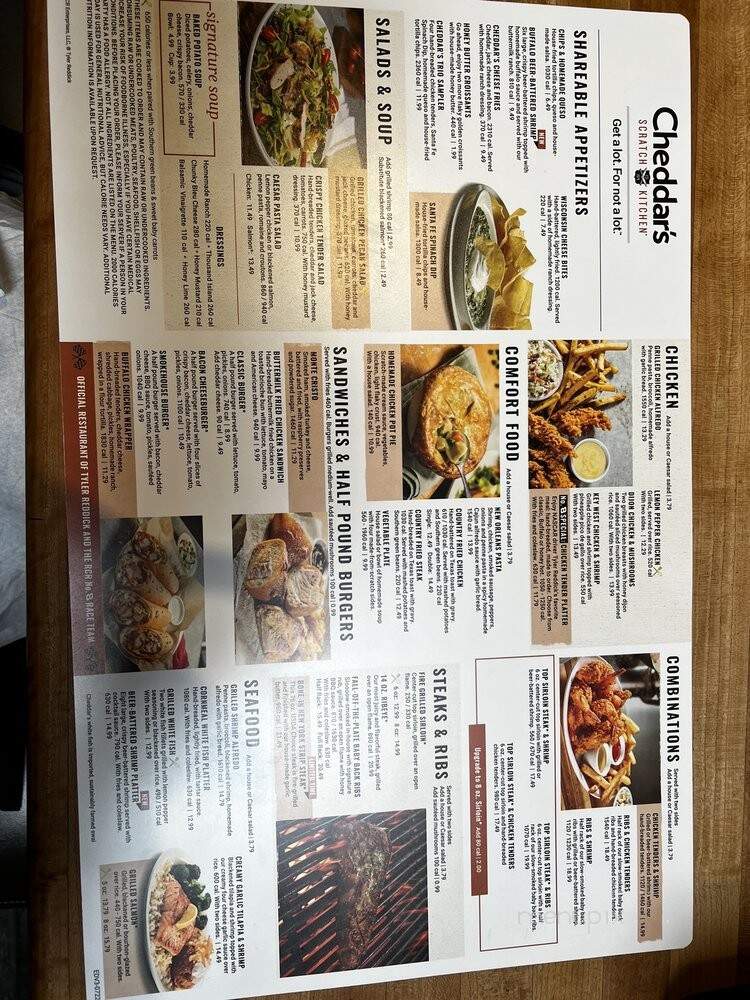 Cheddar's - Asheville, NC menu_pic