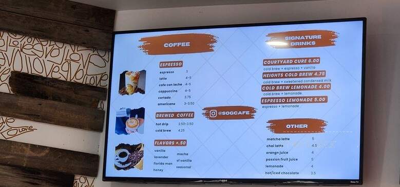 Joffrey's Coffee - Tampa, FL menu_pic