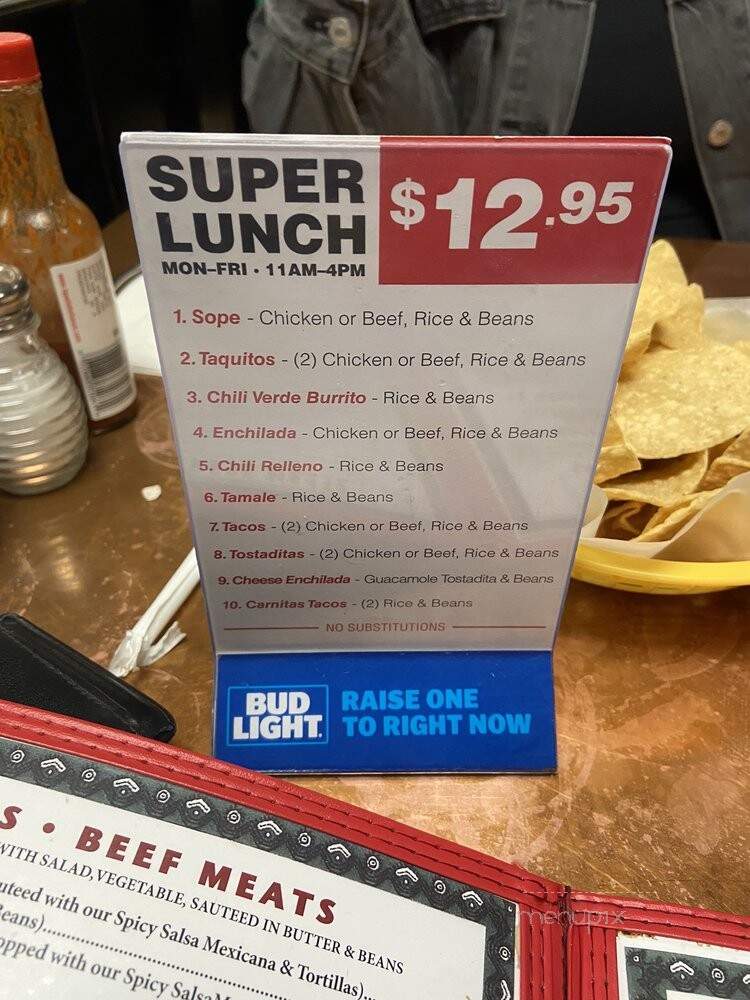 La Mexicana - Paso Robles, CA menu_pic