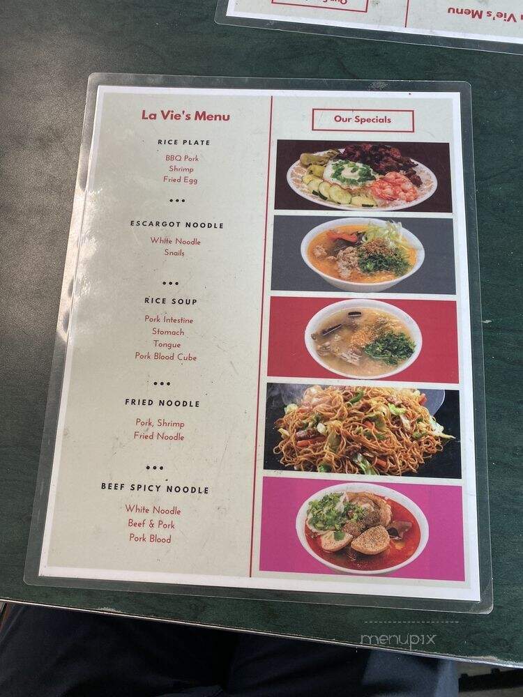 Cafe la Vie - Tacoma, WA menu_pic