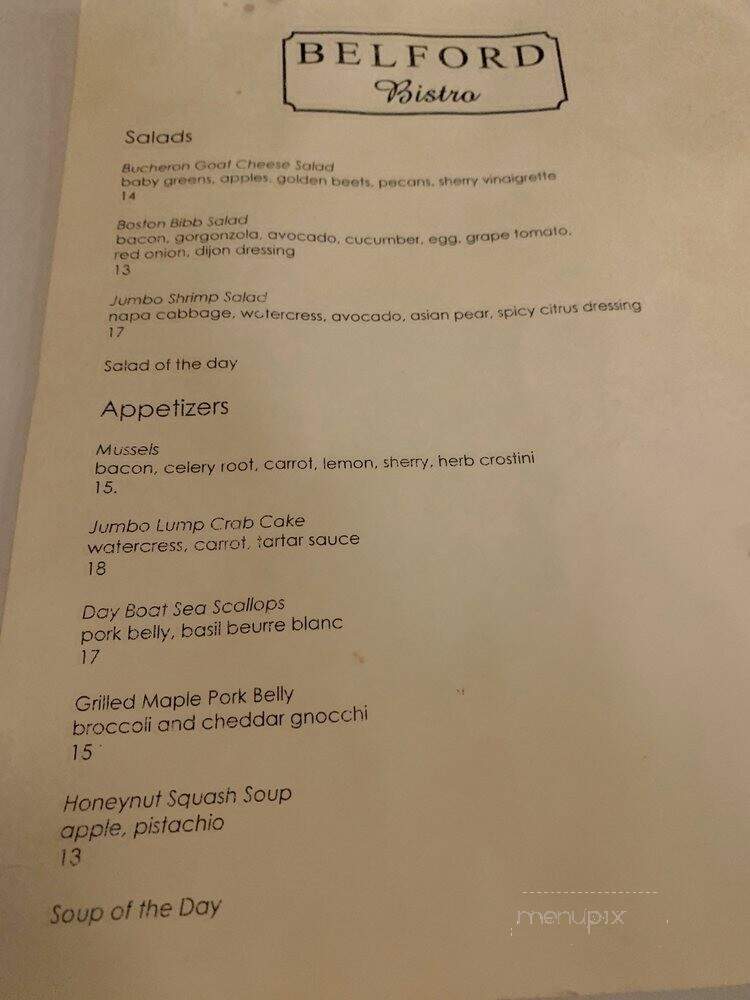Belford Bistro - Belford, NJ menu_pic