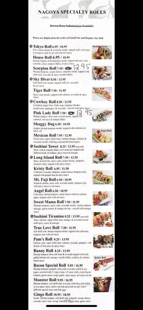 Nagoya Japanese Restaurant & Sushi Bar - Katy, TX menu_pic
