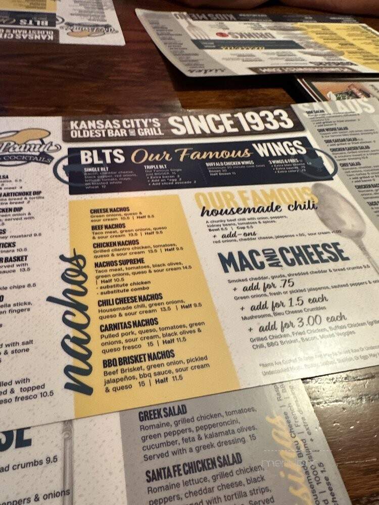 Peanut on 127 - Shawnee Mission, KS menu_pic