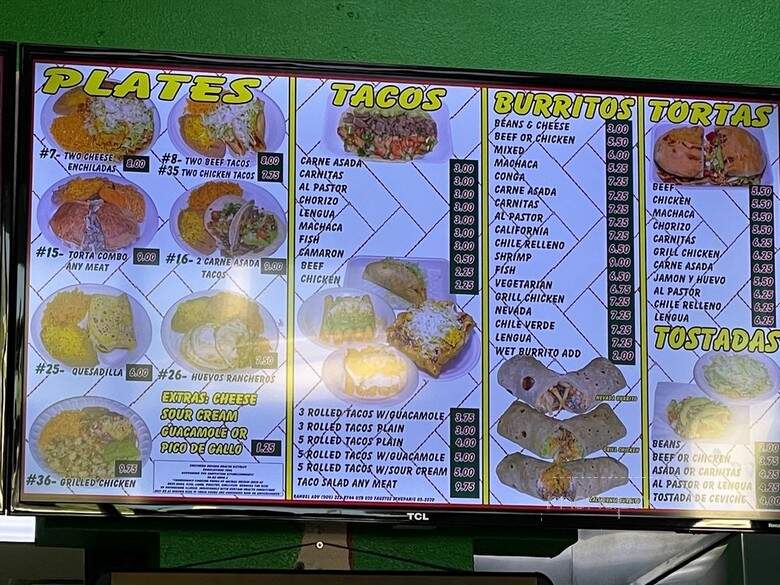 Faustos Mexican Grill - Henderson, NV menu_pic