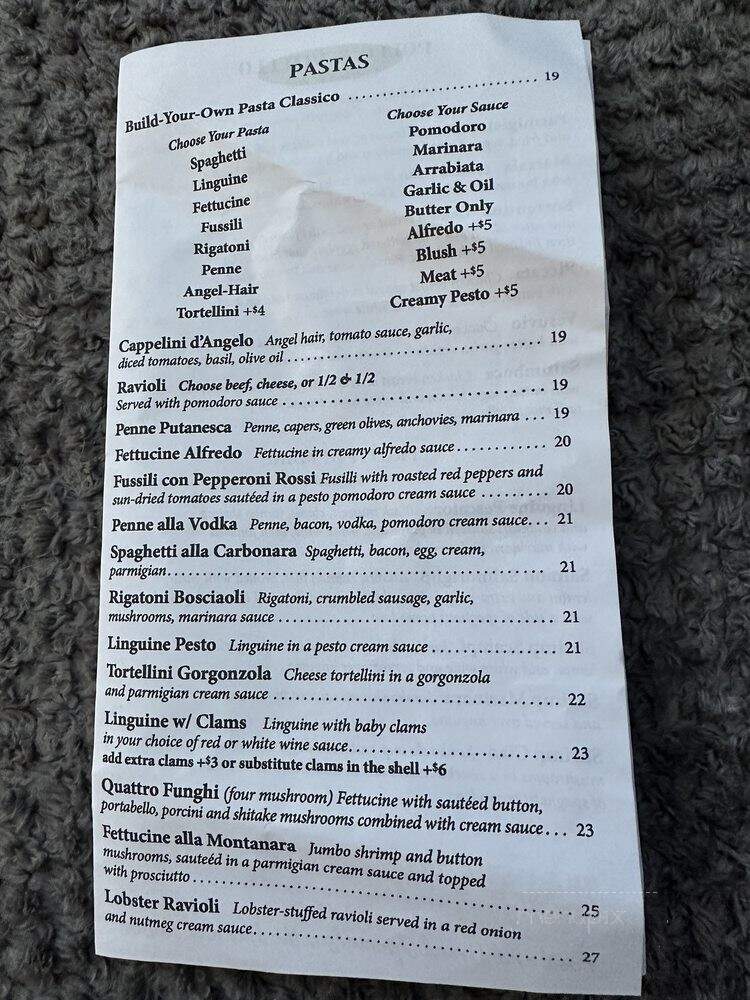 Ciao Ristorante Italiano - Vista, CA menu_pic
