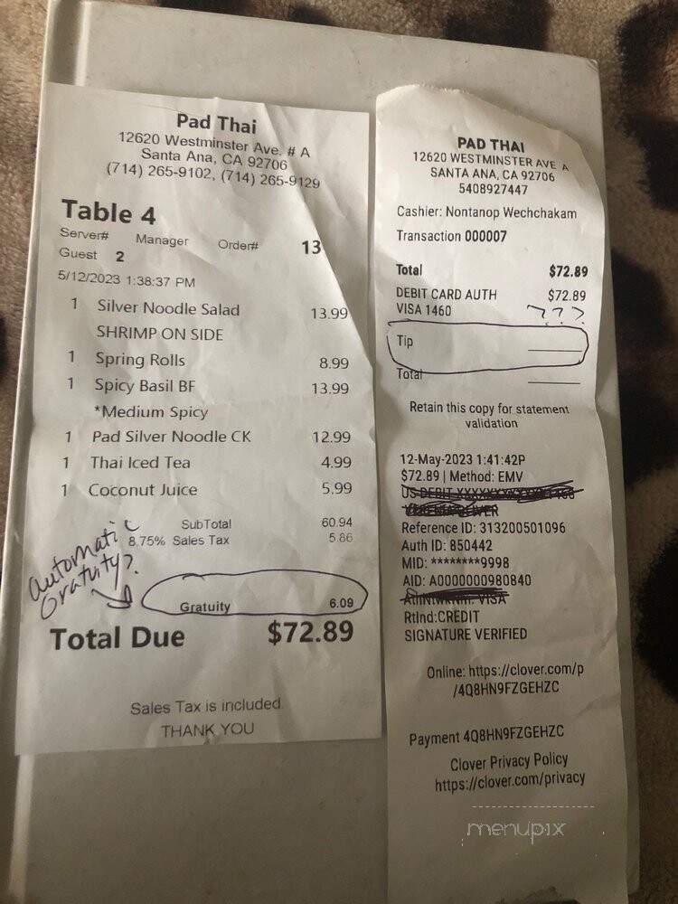 Pad Thai - Santa Ana, CA menu_pic