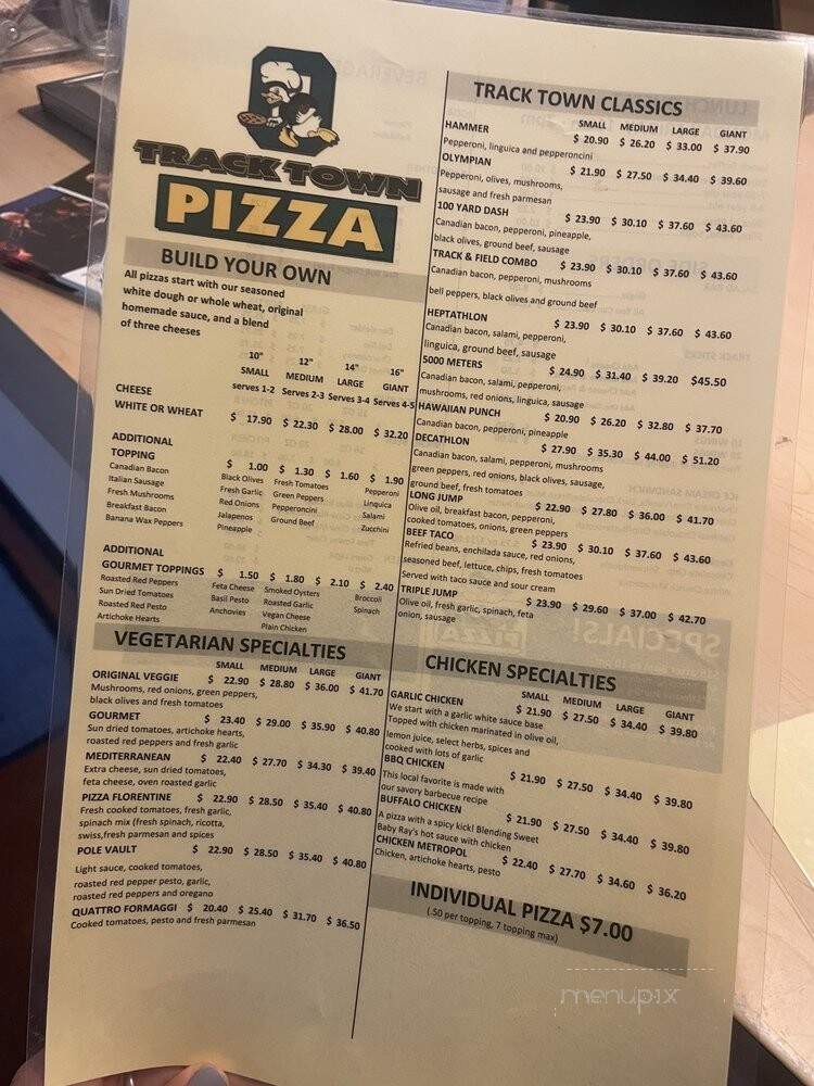 Track Town Pizza - Eugene, OR menu_pic