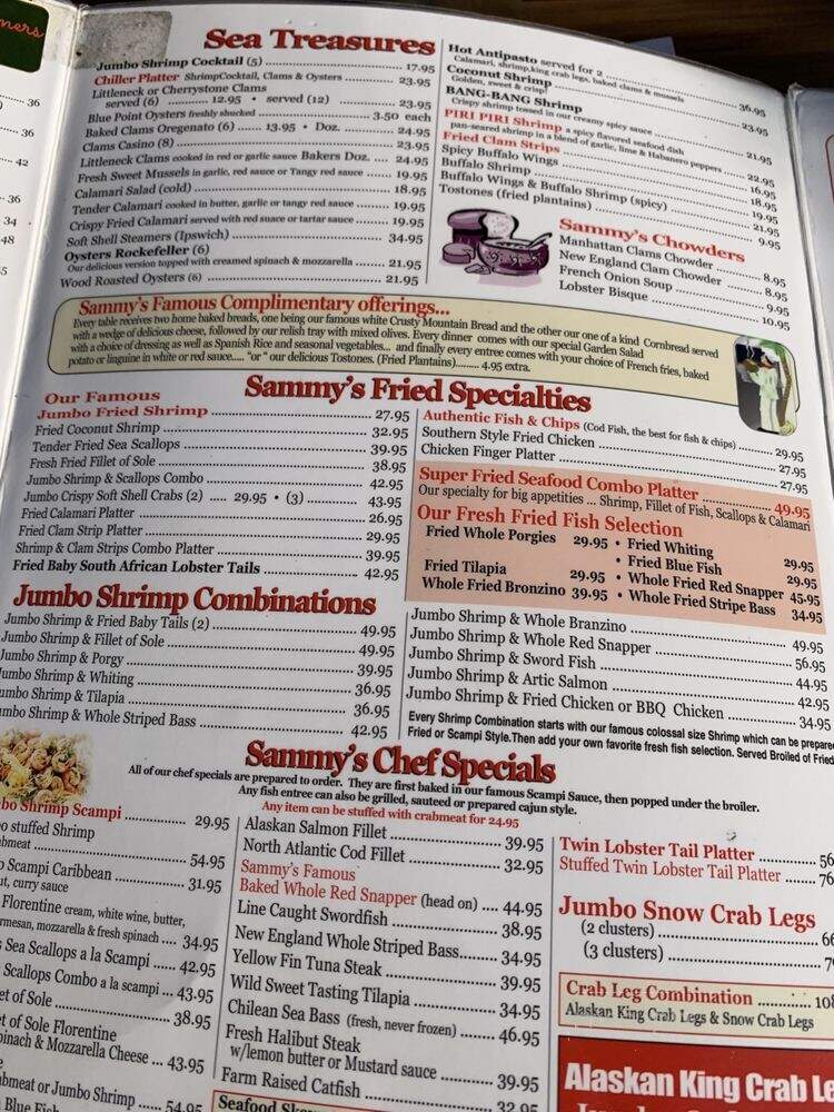 Sammy's Shrimp Box - Bronx, NY menu_pic
