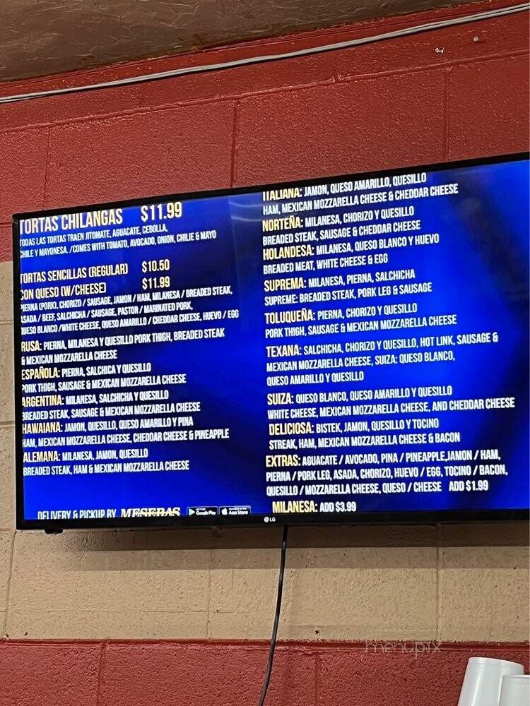 Super Tortas - Sacramento, CA menu_pic